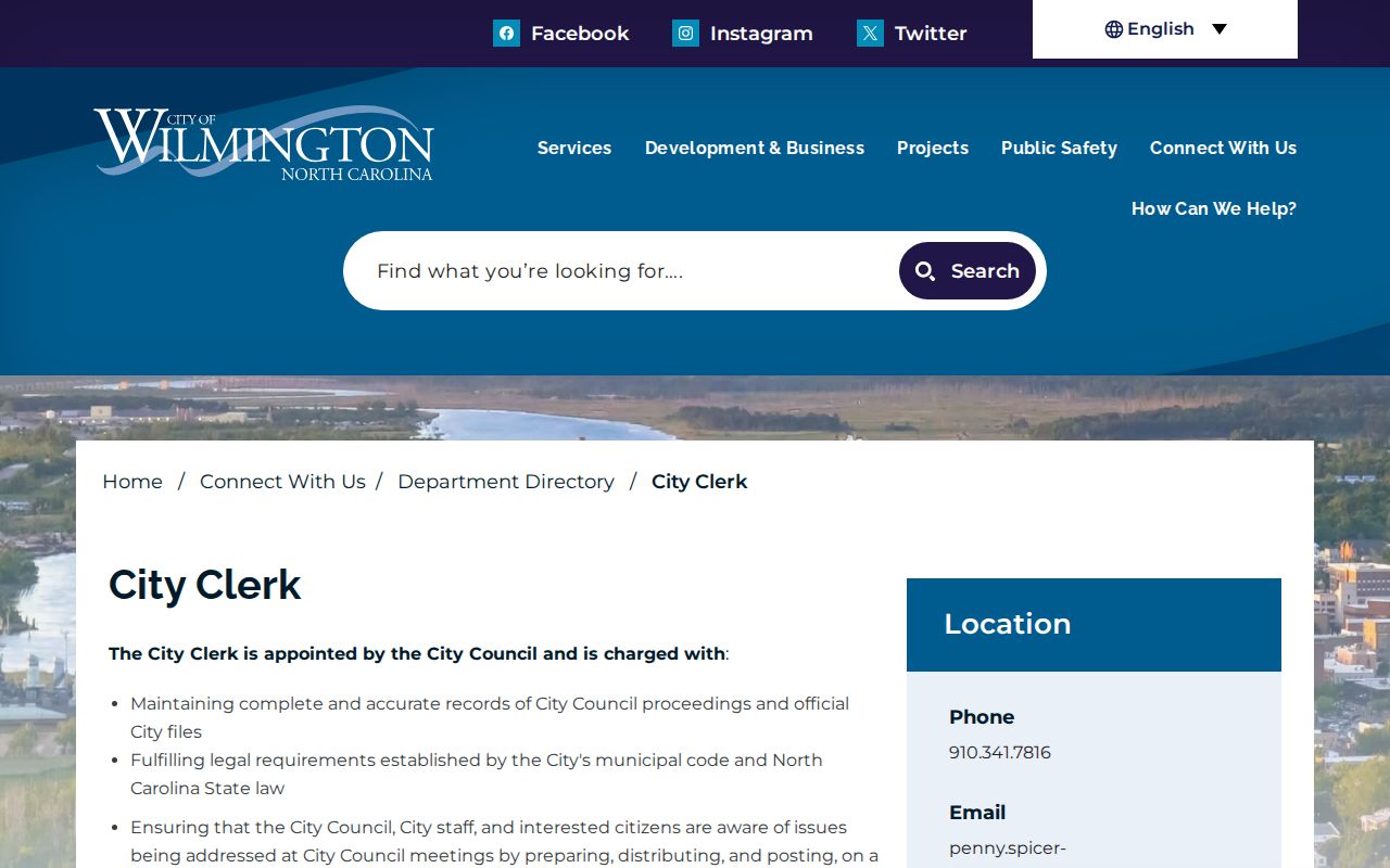 New Hanover residents directory city records contact