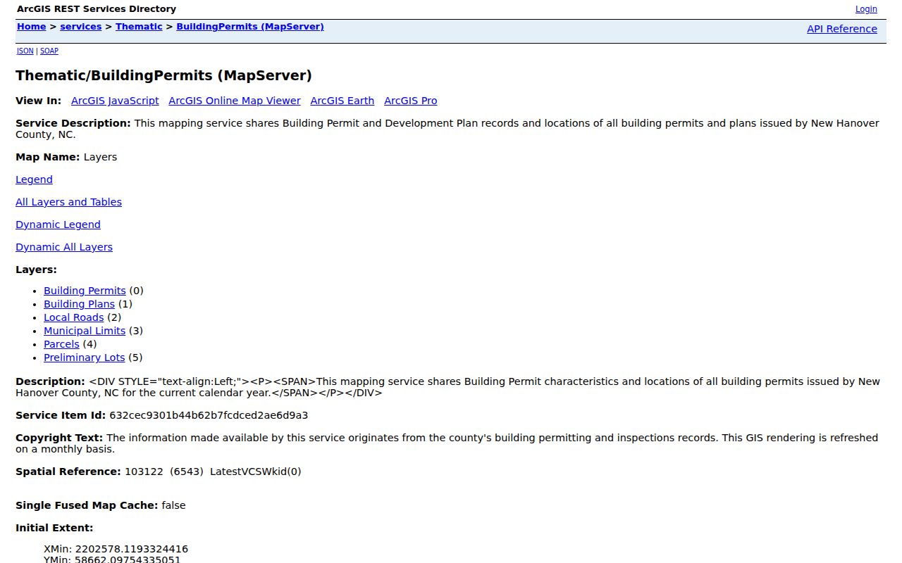 New Hanover Street Directory county building permit map